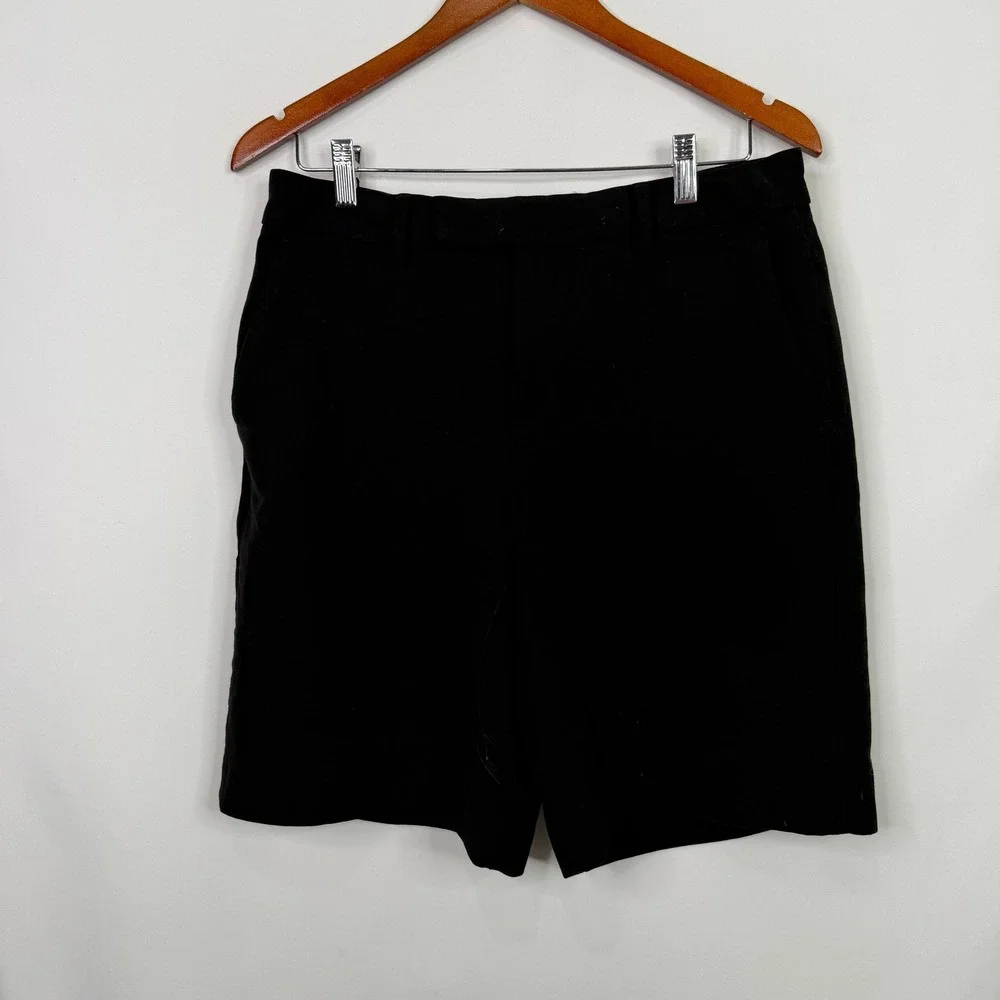 ASOS Design Slim Chino Shorts Mens Size‎ 32 Black Solid Woven Tailored Summer